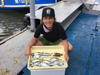 
<p>西田様　沖の北　サビキ釣り　中アジ14匹・アイナメ2匹</p>
<p>今日の沖の北は中アジが好調ですよ♪　美味しい魚がこれだけ釣れればお土産には十分ですね♪　釣果写真へのご協力、ありがとうございます。</p>
