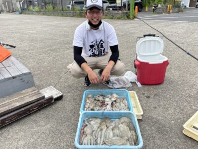 <p>月曜釣り倶楽部　西森様　沖の北　タコジグ(継ぎ目)でマダコ31杯！！！昨日の感じから苦潮パターンでしたね♪</p>