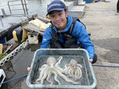 <p>植村様　沖の北　タコエギでマダコ780gまで2杯🐙</p>