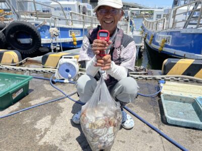 <p>高倉様　沖の北　11時までの釣果　タコジグ(ケーソン継ぎ目狙い)マダコ38杯🐙 苦潮パターンで堤防の継ぎ目の中層から底の間で釣れ続いたそうです！この時期はいきなり苦潮になったりしますのでタコジグ・タコエギは両方用意しておいて下さいね♪♪総重量10キロオーバーでしたおめでとうございます^ ^</p>