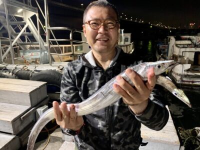 <p>太刀魚の奇才ナカにゃん　沖の北　テンヤでタチウオ2尾🎣</p>