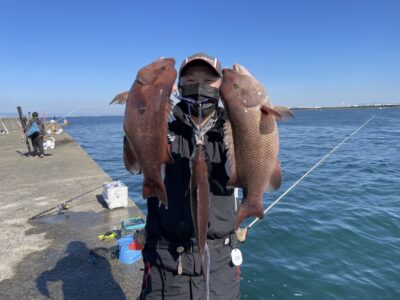 <p>大木様　沖の北　かぶせ釣り(アケミ貝)  カンダイ3匹🎣</p>