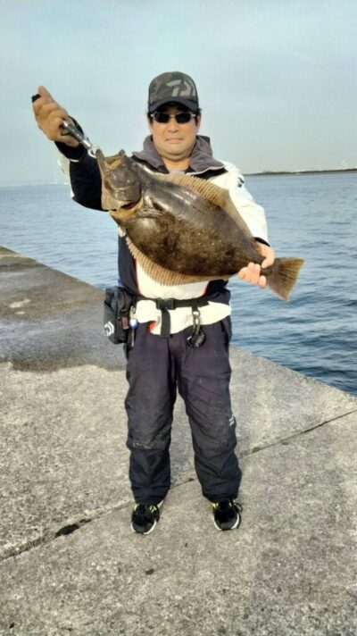 <p>中尾様　沖の北　アジ飲ませ　ヒラメ65cm🎣良型おめでとうございます🎉</p>