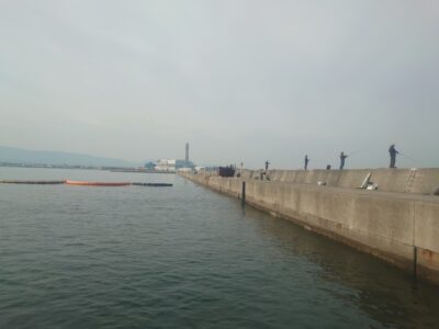 <p>沖の北 早朝からベイトはいたんですが、5時台は沈黙…。6時頃から表層がざわつき始めてナブラも出たりでハマチが表層であたってました。7時便で来たときにはすでに落ち着いた感じでしたが、まだハマチがちょっと釣れてました。</p>