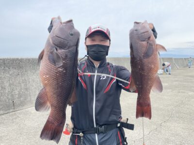 <p>大木様　沖の北　かぶせ釣り　カンダイ2匹🎣撮影後リリース♪♪ありがとうございます^ ^</p>