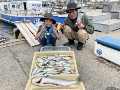 <p>吹田の西島様　沖の北　サビキ釣りで中アジ大漁🎣おめでとうございます^ ^</p>