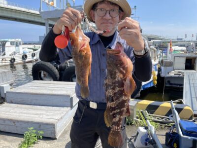 <p>山本様　旧一文字赤灯　エビ撒き　アコウ31cm〜41cmまで2尾🎣</p>