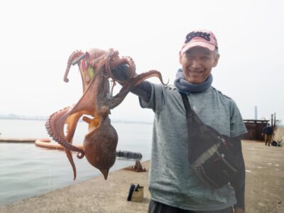 <p>沖の北内向き タコエギで大ダコ1.38kg！9時頃にヒット！</p><p>張り付かれたんですが、しばらく待ってから激合わせでなんとか捕れたようです。</p>