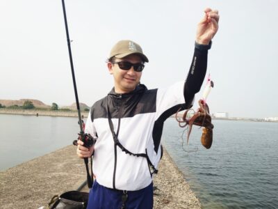 <p>中波止2番 タコエギで新子タコ🐙8時頃にヒット！外向き仕掛け入ってました。今日は全体的にかなり渋い状況でした。</p>