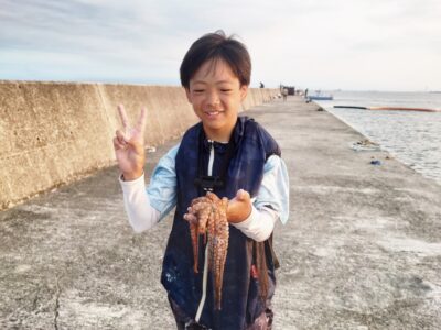 <p>晃人君　沖の北　飲ませ釣りにタコ🐙がヒット！</p>
