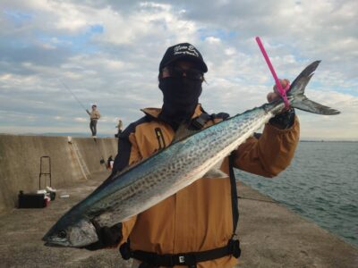 <p>上村様　沖の北　ショアジギでサワラ！7時頃にヒット！</p>