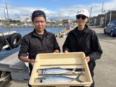 <p>伊藤様　沖の北　ショアジギ　サゴシ2匹🎣</p>