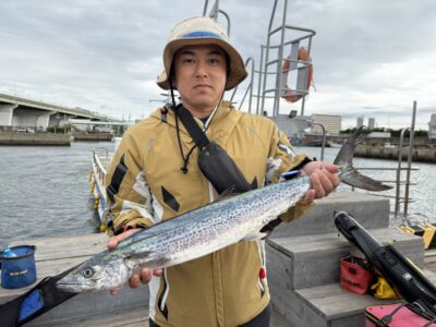 <p>林様　沖の北　ショアジギ　サワラ76cm🎣10時半頃にヒット♪♪</p>