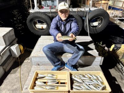 <p>白田名人　旧一文字赤灯　サビキ釣りで良型アジ🎣　(15時便〜17時帰りの釣果)</p>