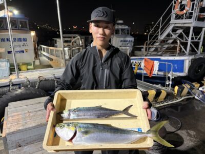 <p>クリボー様　沖の北　ショアジギでサゴシ🎣アジ飲ませではメジロも GET✨</p>