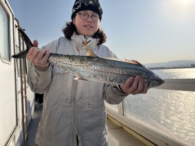 <p>北口様　沖の北　ショアジギ　サワラ77cm🎣</p>
