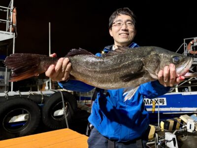 <p>茨城県つくば市単身赴任〜帰省中の平蛸様</p><p>中波止③ メンボーでシーバス74cm🎣👍</p>
