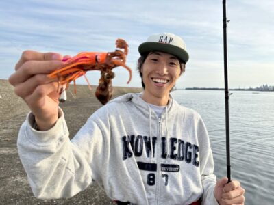 <p>藤岡様　旧一文字カーブ　アズーロ・蛸電　人生初のタコ釣りで可愛らしい〜タコ🐙　撮影後リリース🐙</p>