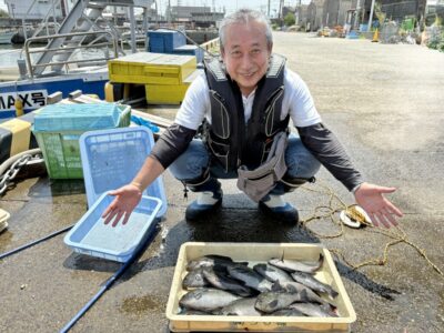 <p>フォルツァ三宅様　沖の北　ぬか切り釣りでグレ三昧🎣</p>
