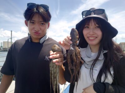 <p>タコ森様　旧一文字3番内向き　足元タコエギで新子タコ🐙初タコおめでとうございます♪</p>