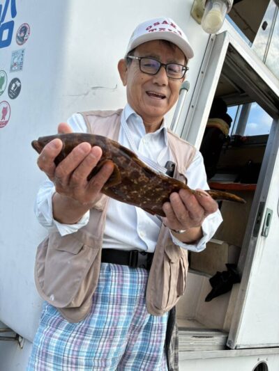 <p>岩田様 旧一文字 エビ撒き釣りでアコウ！</p>