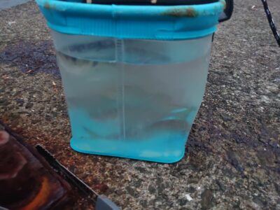<p>沖の北内向き 足元サビキ 暗い時間は釣れず。明るくなりだした頃から小アジが釣れてました。現地調達可能です。</p>